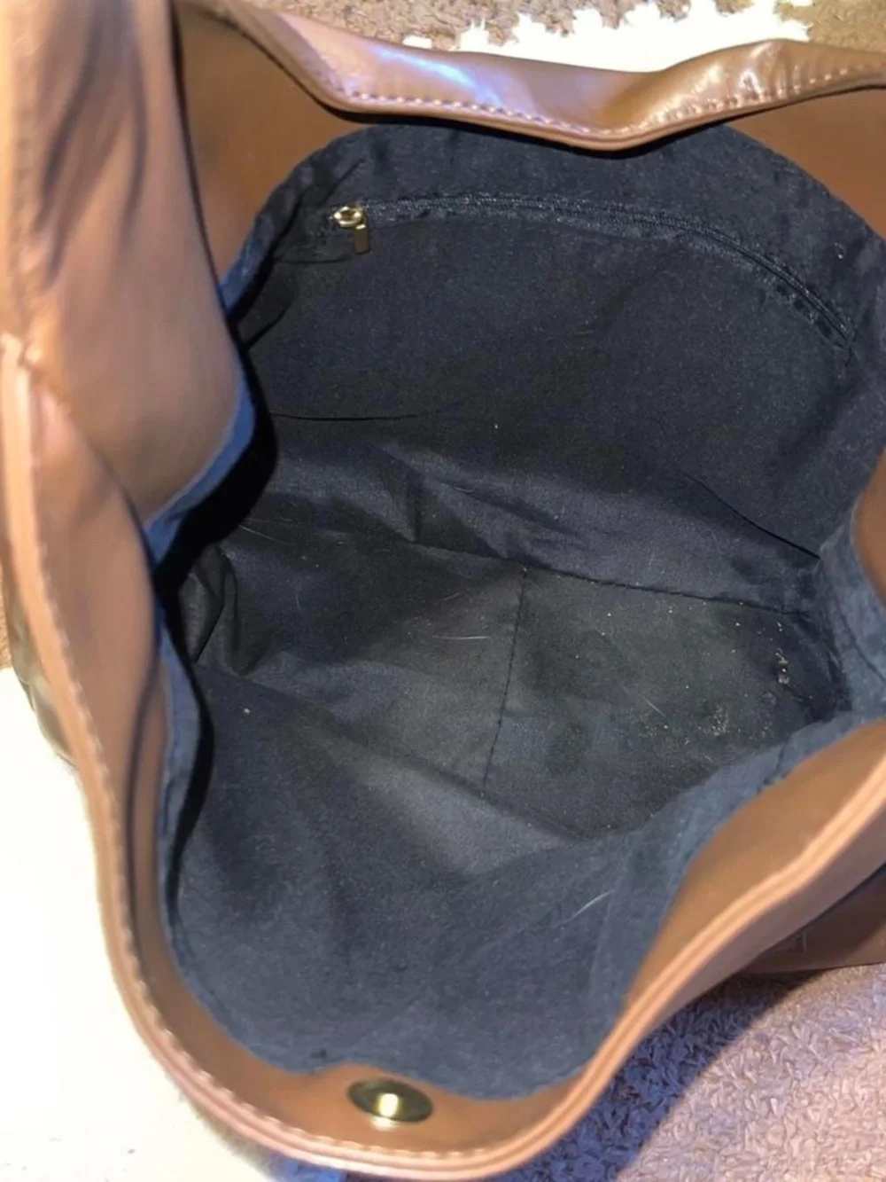 Brown leather bag